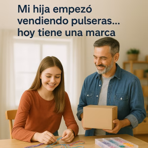 Mi hija empezó vendiendo pulseras… hoy tiene una marca.